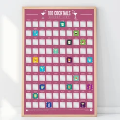 Poster à gratter 100 Cocktails