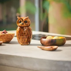 Pot Hibou en Céramique Roasted - 16.5 x 16.2 x 8.5 cm
