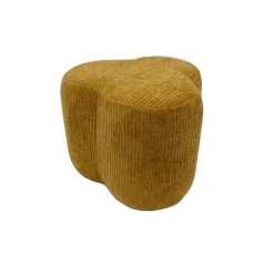 Pouf Agapa Velours - Jaune moutarde