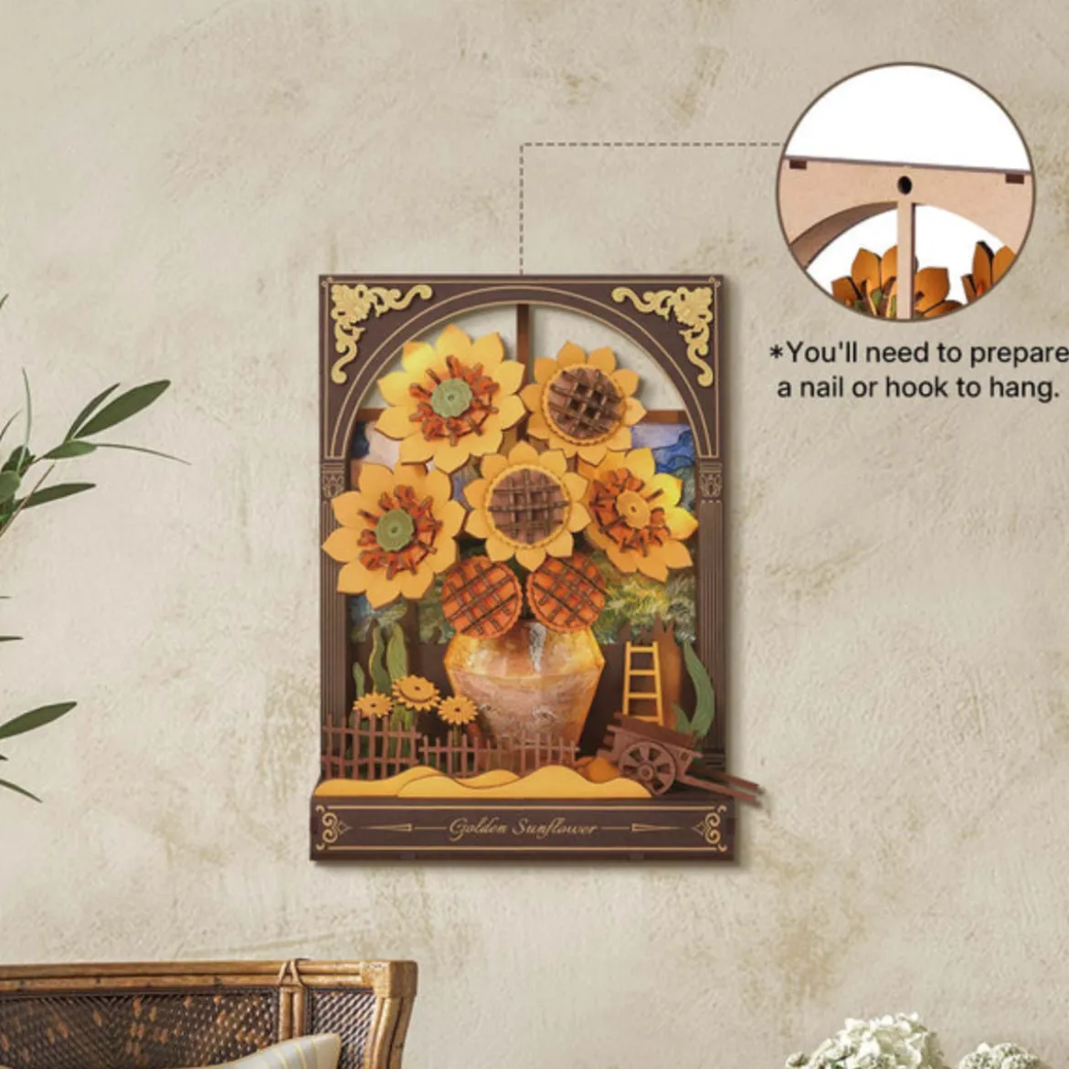 Puzzle 3D - Golden Sunflower