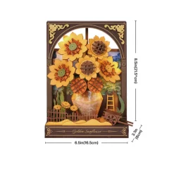 Puzzle 3D - Golden Sunflower