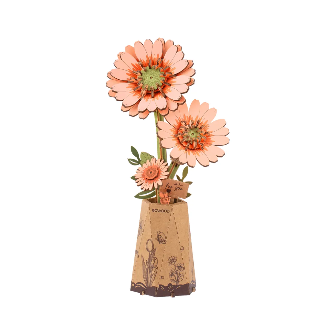 Puzzle 3D - Light Orange Gerbera