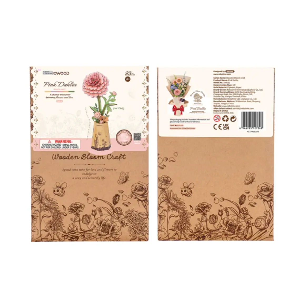 Puzzle 3D - Pink Dahlia