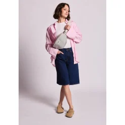 Sac Banane Olivia - Rayures Fines Bleu