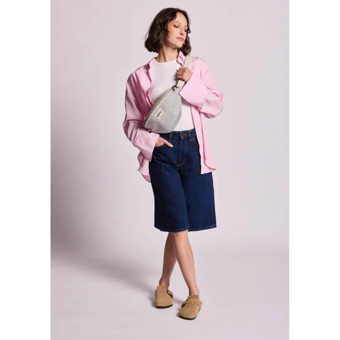Sac Banane Olivia - Rayures Larges Bleu
