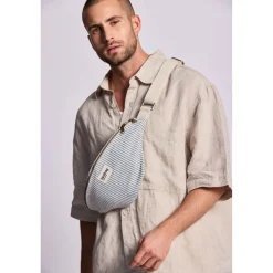 Sac Banane Olivia - Rayures Larges Bleu
