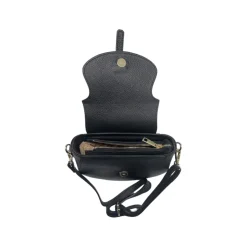 Sac bandoulière - Cuir Grainé Madelena Noir