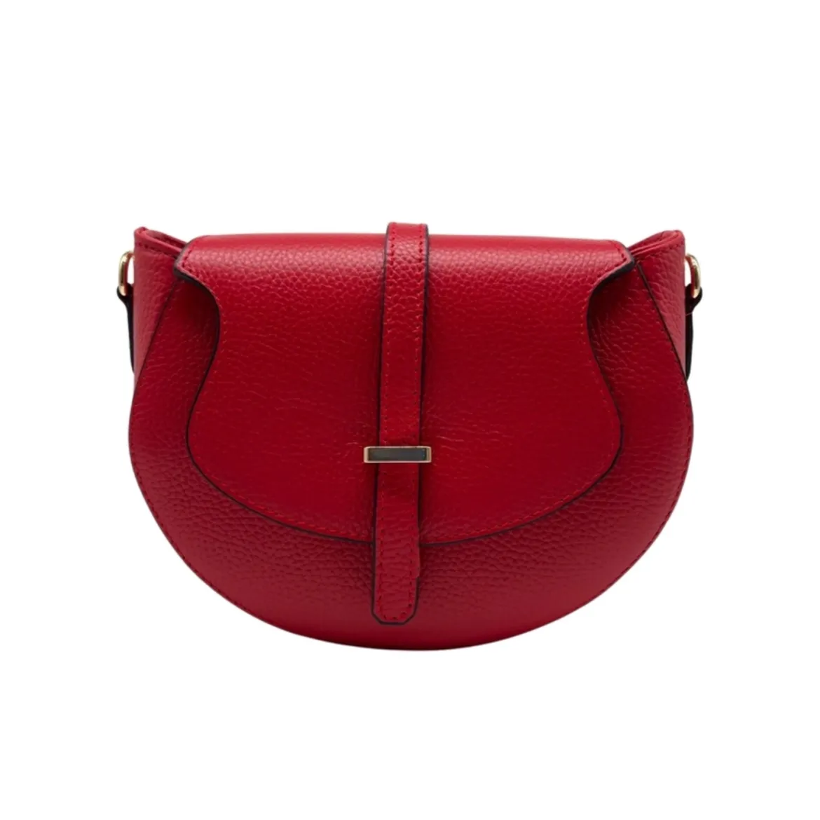 Sac bandoulière - Cuir Grainé Madelena Rouge
