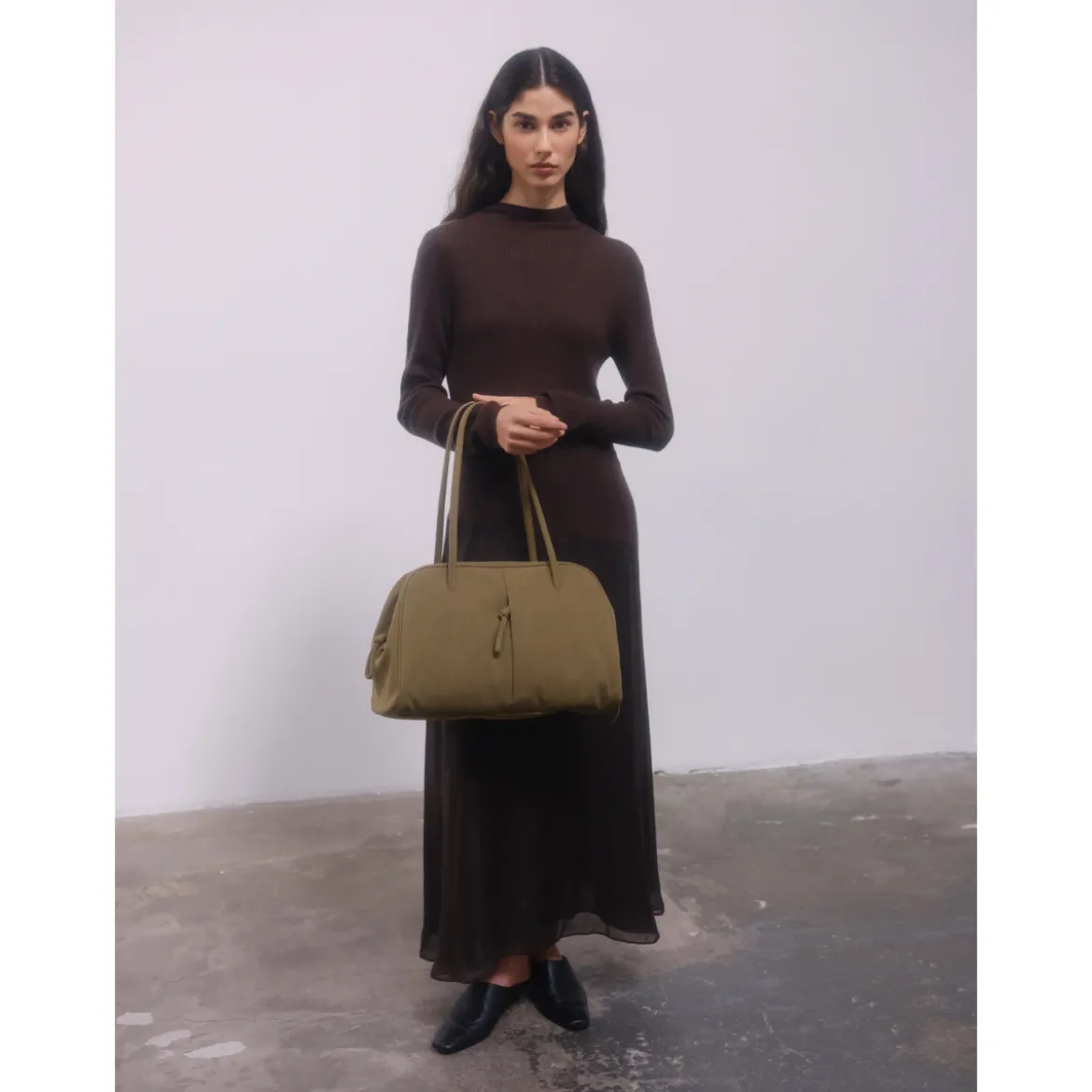 Sac Brooklyn Bag - Suede - Khaki