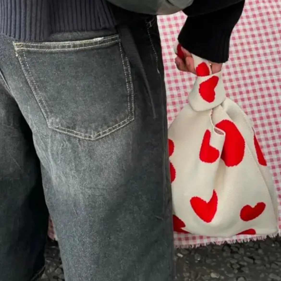 Sac Maille - Cœurs Crème