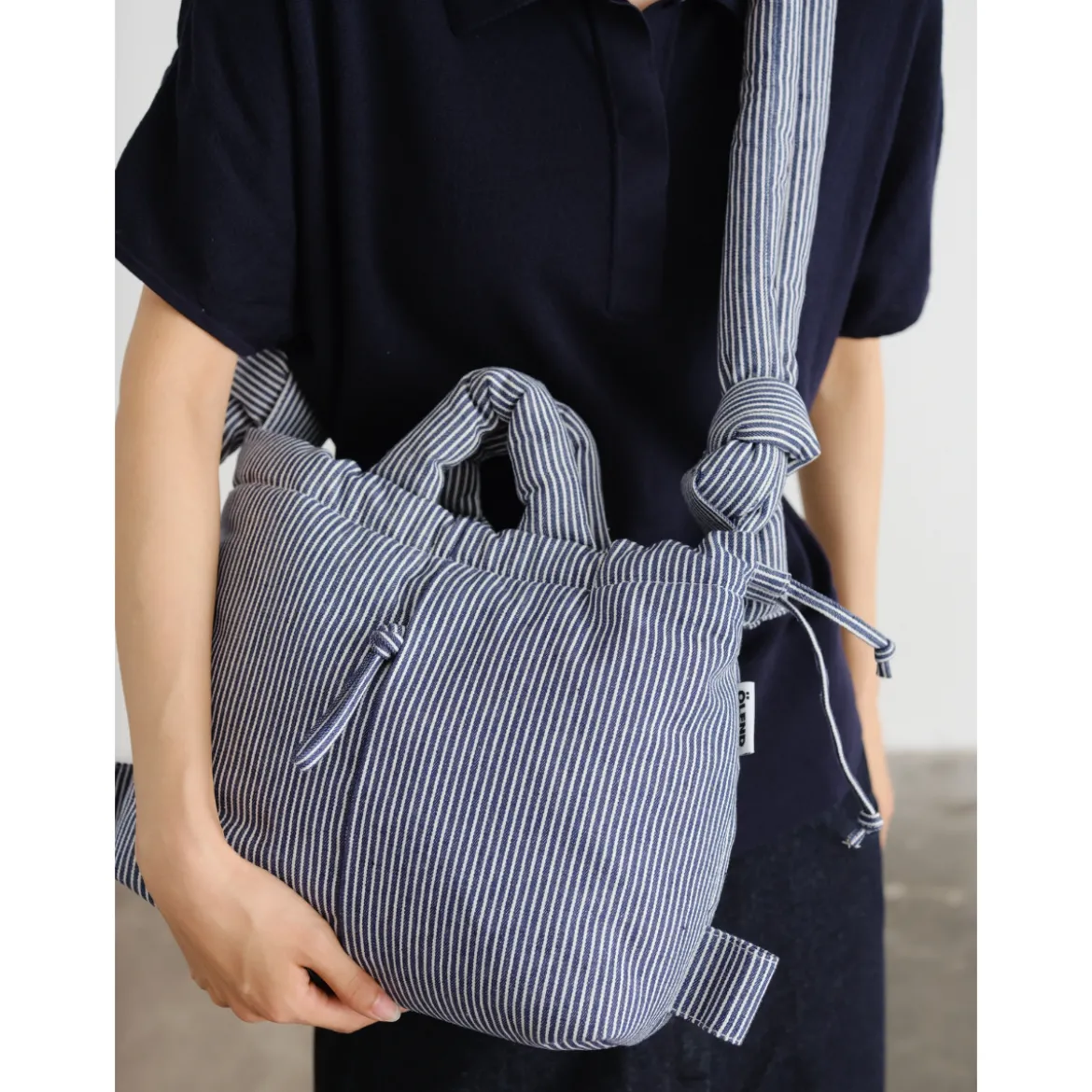 Sac Ona - Compact Cotton Navy Stripe