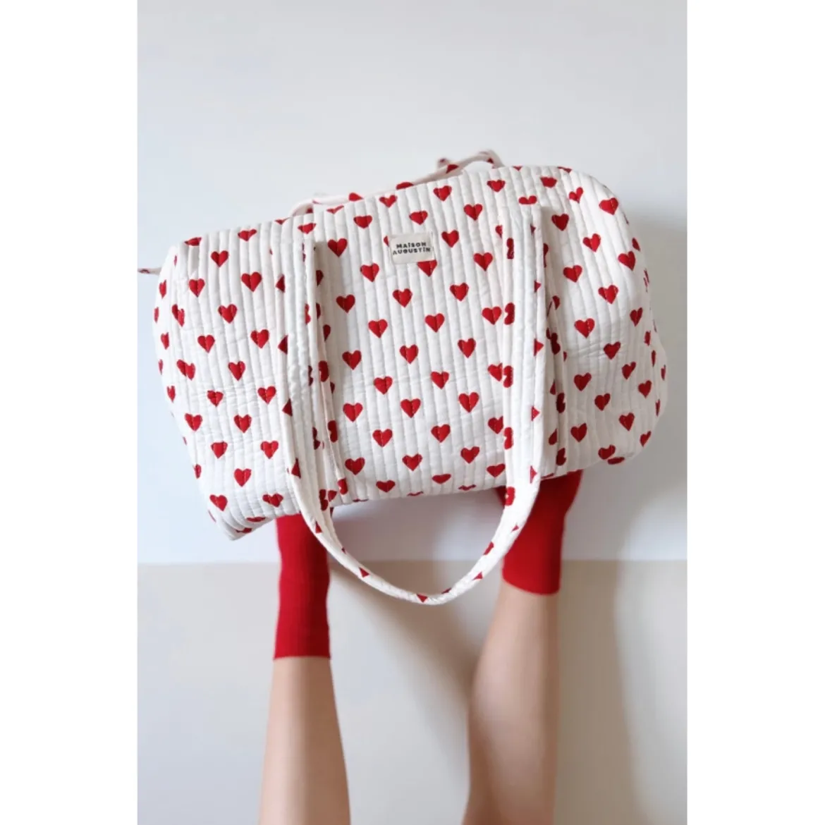 Sac Week-End Coeur - Love Cherry