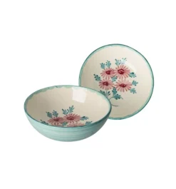 Saladier Fleurs en céramique - L