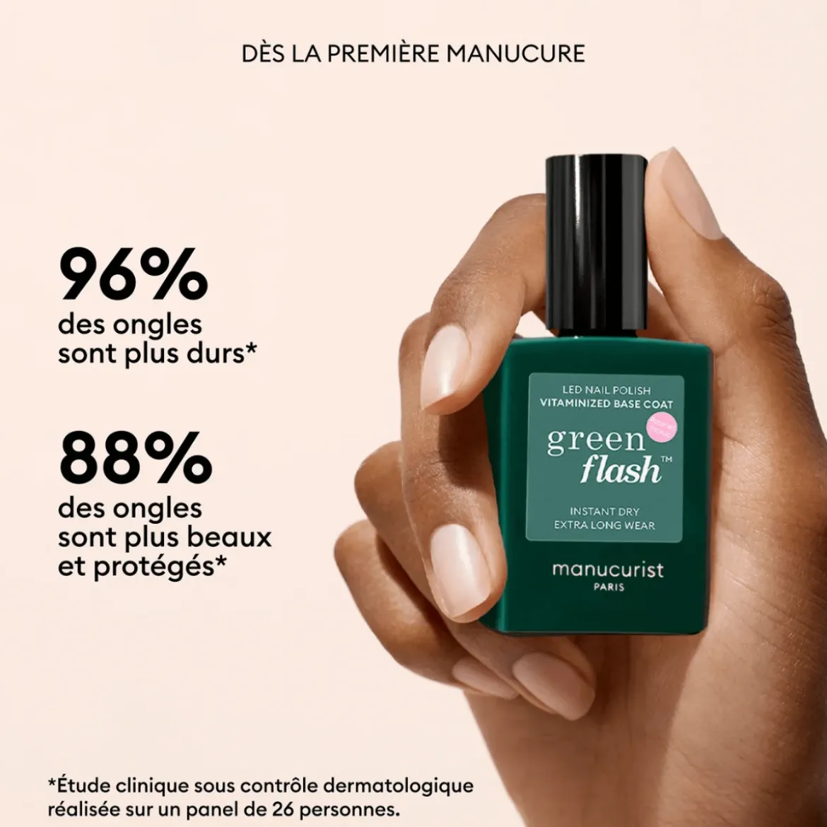 Semi-permanent LED Green Flash™ - Base Coat Vitaminée - 15 ml