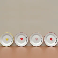 Set de 4 assiettes Amour Coeur 19 cm