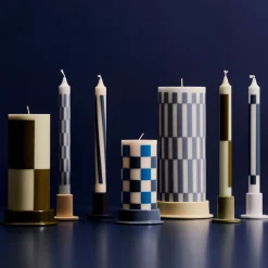 Set de 4 Bougies Pattern - Cream & Dark