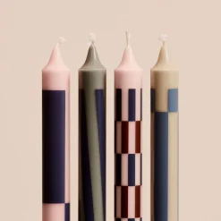 Set de 4 Bougies Pattern - Pink & Blues