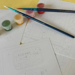 Set de 8 Cartes à peindre par numéro - Les beaux jours