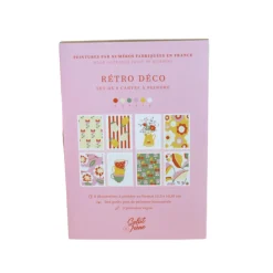Set de 8 Cartes à peindre par numéro - Rétro déco