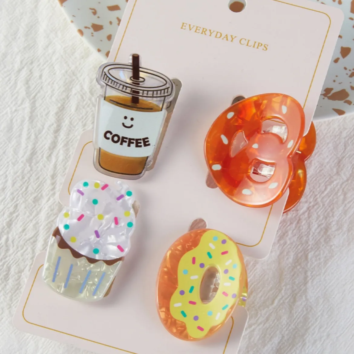 Set de 4 Mini Pinces - Café Friandises