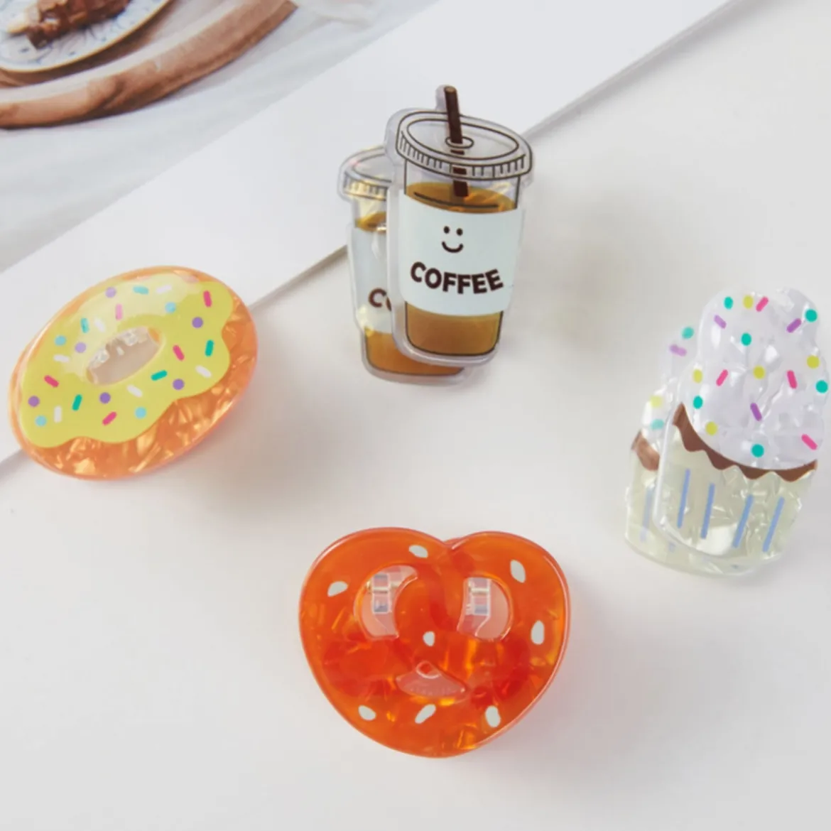 Set de 4 Mini Pinces - Café Friandises
