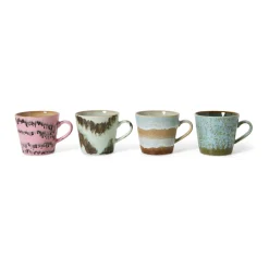 Set de 4 mugs cappucino 70s Dada