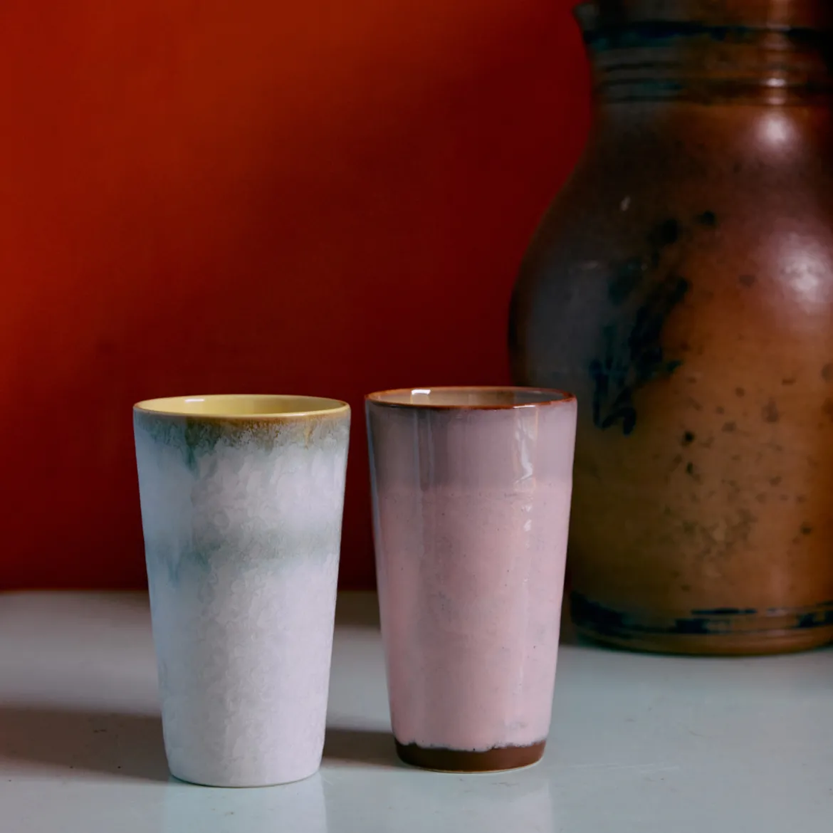 Set de 2 mugs latte 70s Fresco