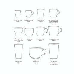 Set de 4 mugs 70s ceramics artistic
