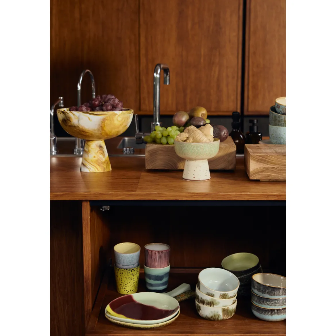 Set de 4 mugs 70s ceramics artistic
