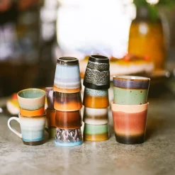 Set de 6 Mugs 70's Grounding en céramique