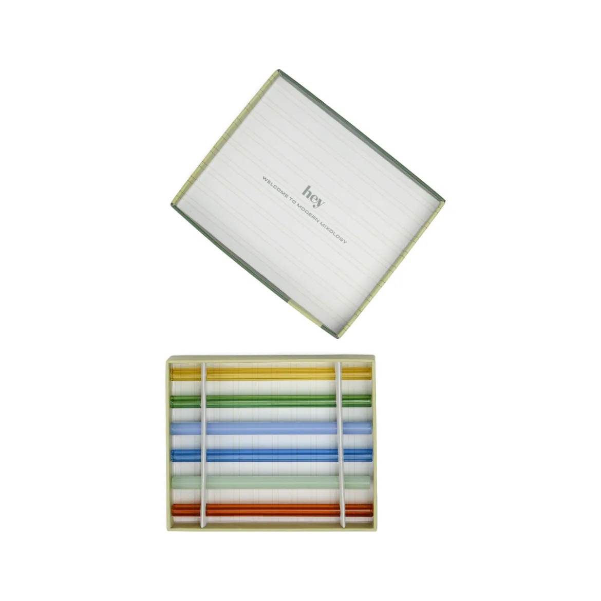 Set de 6 pailles Colorées en Verre Whistler