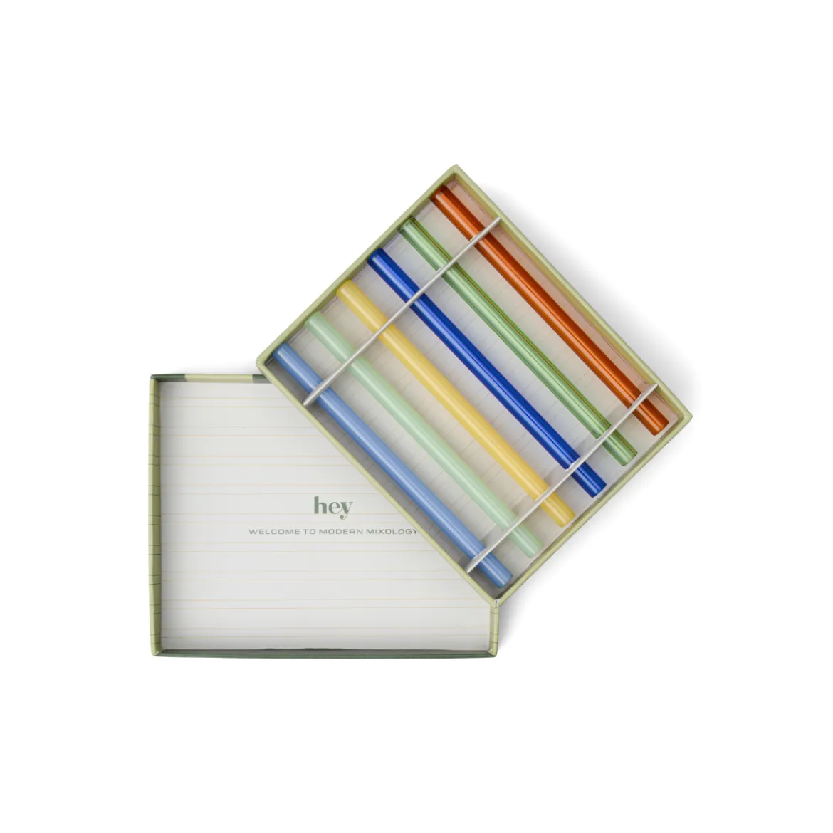 Set de 6 pailles Colorées en Verre Whistler