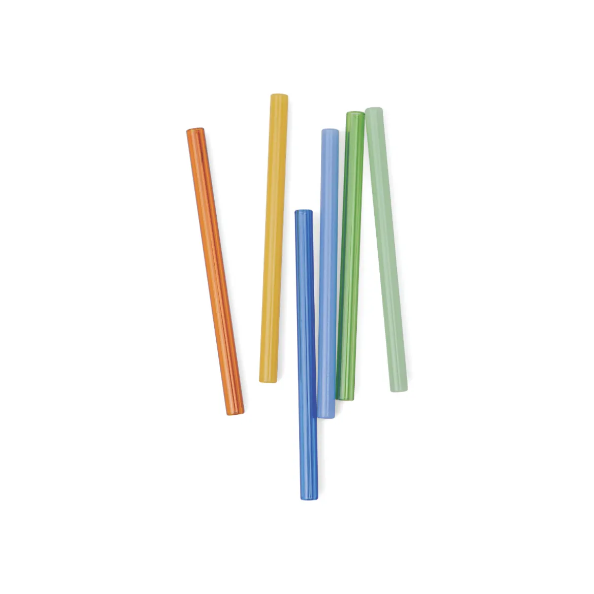 Set de 6 pailles Colorées en Verre Whistler