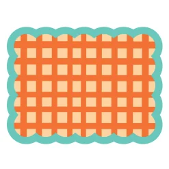 Set de table Biscotti à Carreaux - 38 cm x 48 cm - Rouge & Bleu