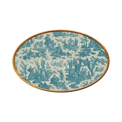 Set de table ovale Offrande à l'amour - Toile de Jouy