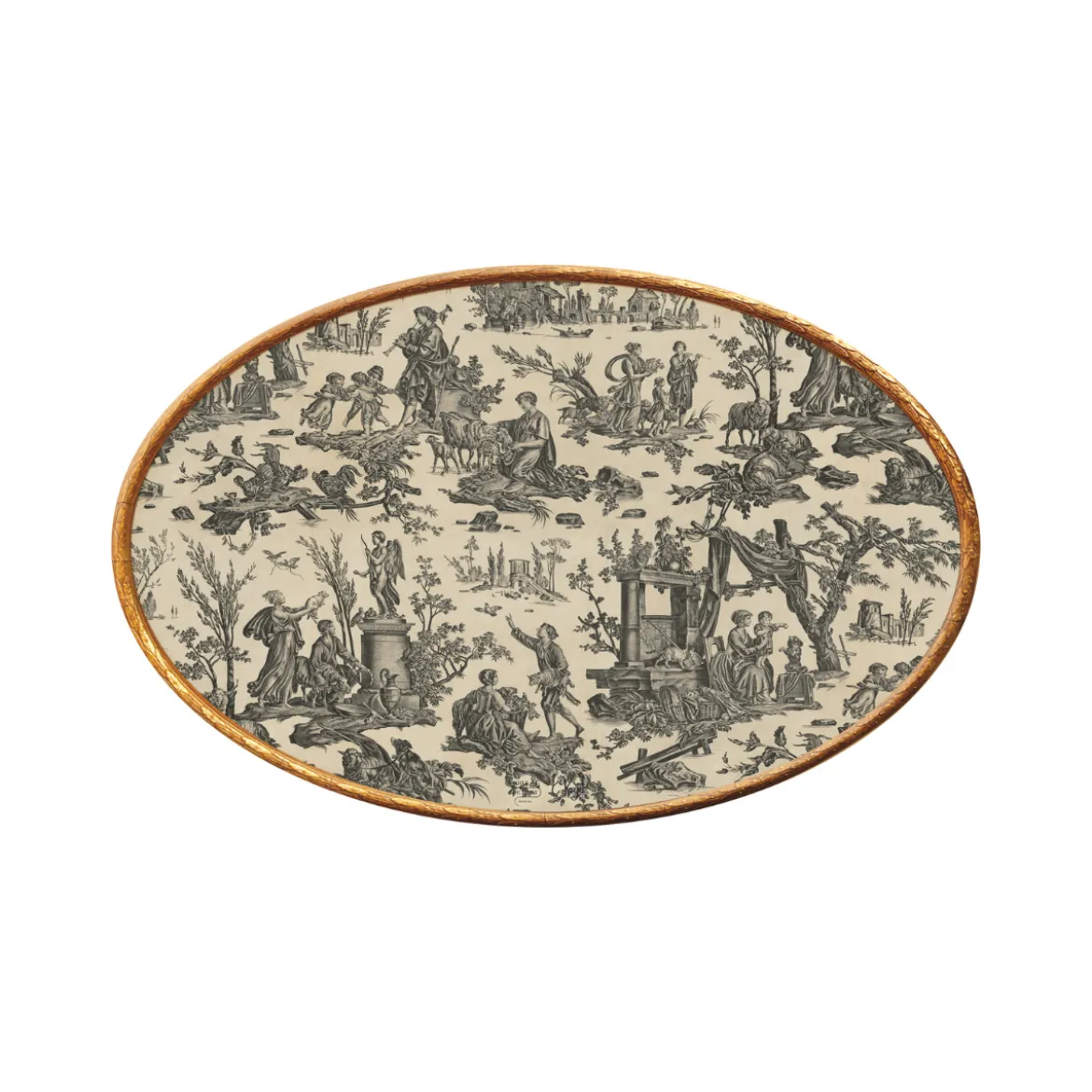 Set de table ovale Offrande à l'amour - Toile de Jouy