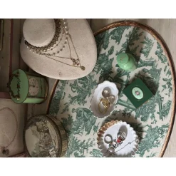 Set de table ovale Offrande à l'amour - Toile de Jouy