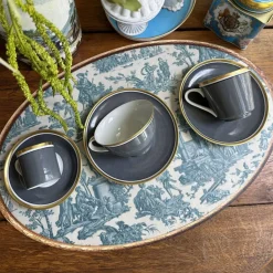 Set de table ovale Offrande à l'amour - Toile de Jouy