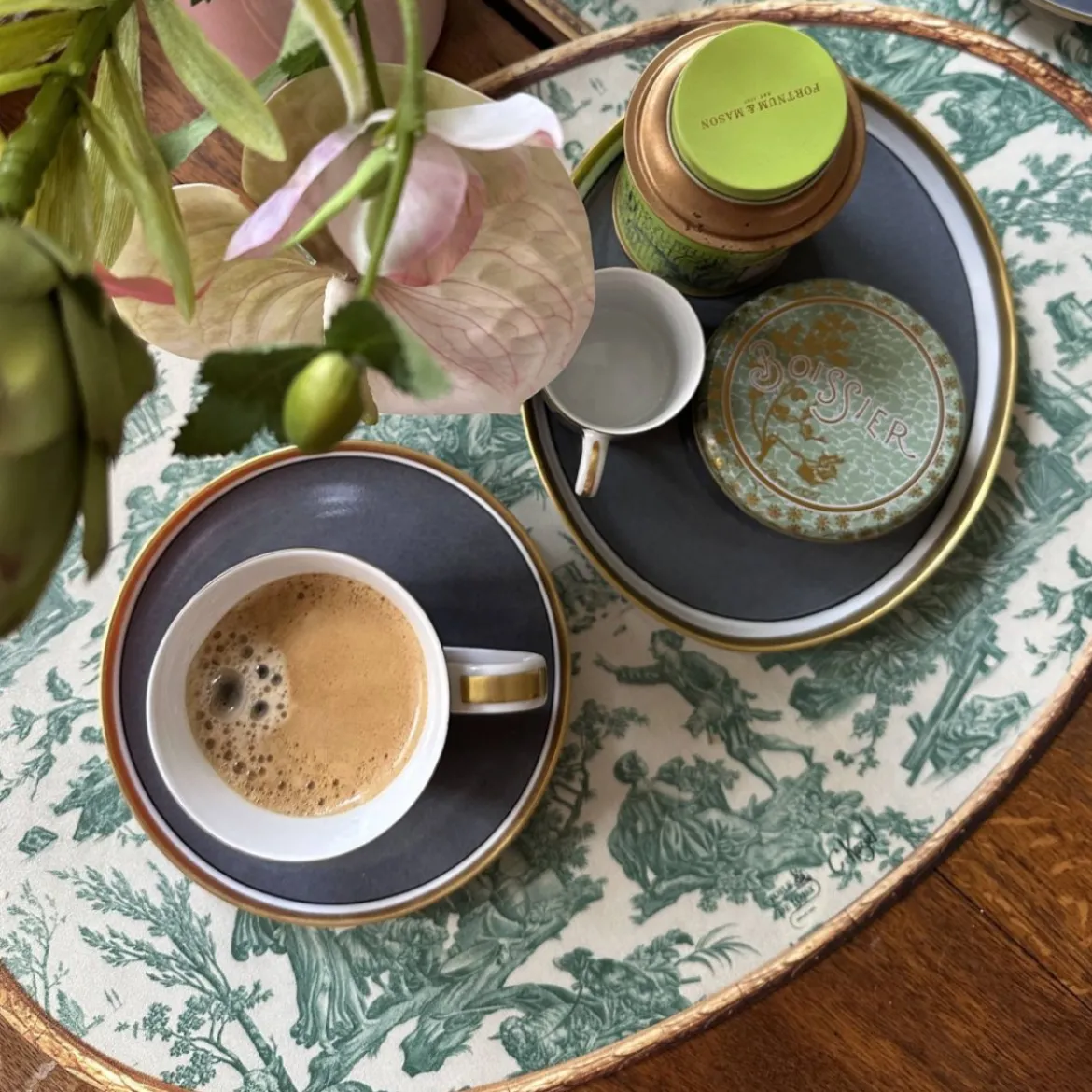 Set de table ovale Offrande à l'amour - Toile de Jouy