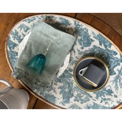 Set de table ovale Offrande à l'amour - Toile de Jouy