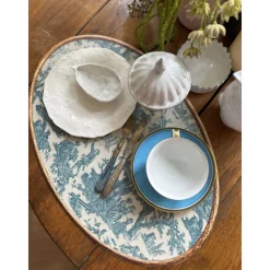Set de table ovale Offrande à l'amour - Toile de Jouy