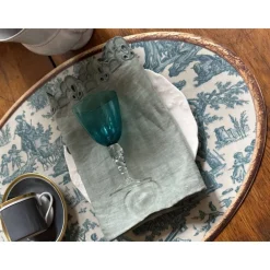 Set de table ovale Offrande à l'amour - Toile de Jouy