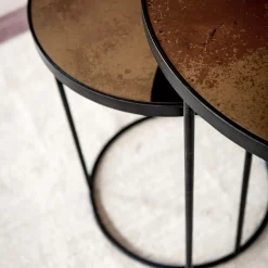 Set de 2 Tables d'appoint heavy aged Bronze