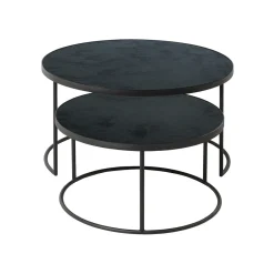 Set de 2 tables tables gigognes Nesting - Charcoal - Ø 92 cm