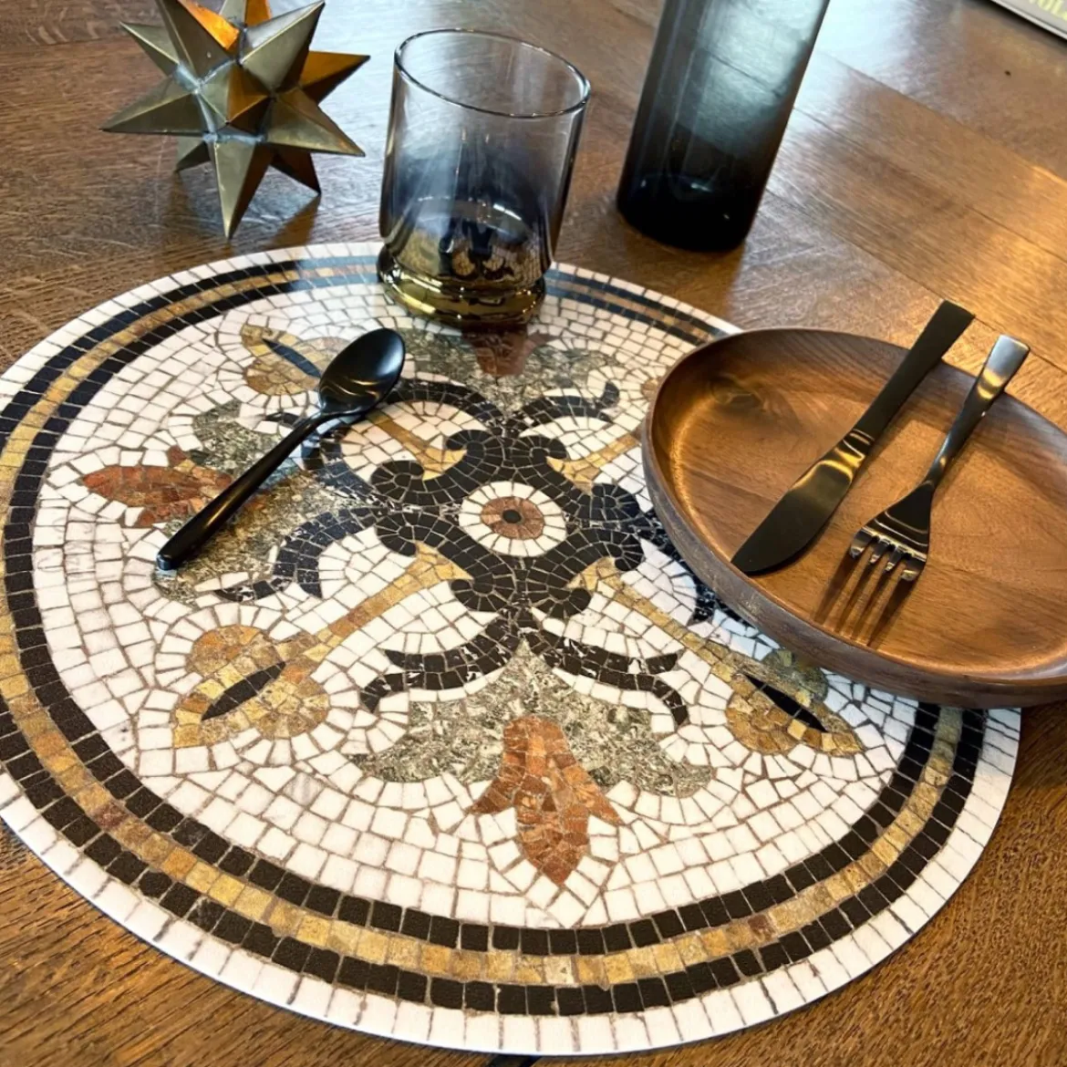 Set de table Vinyle Rond Mosaïque - Helena