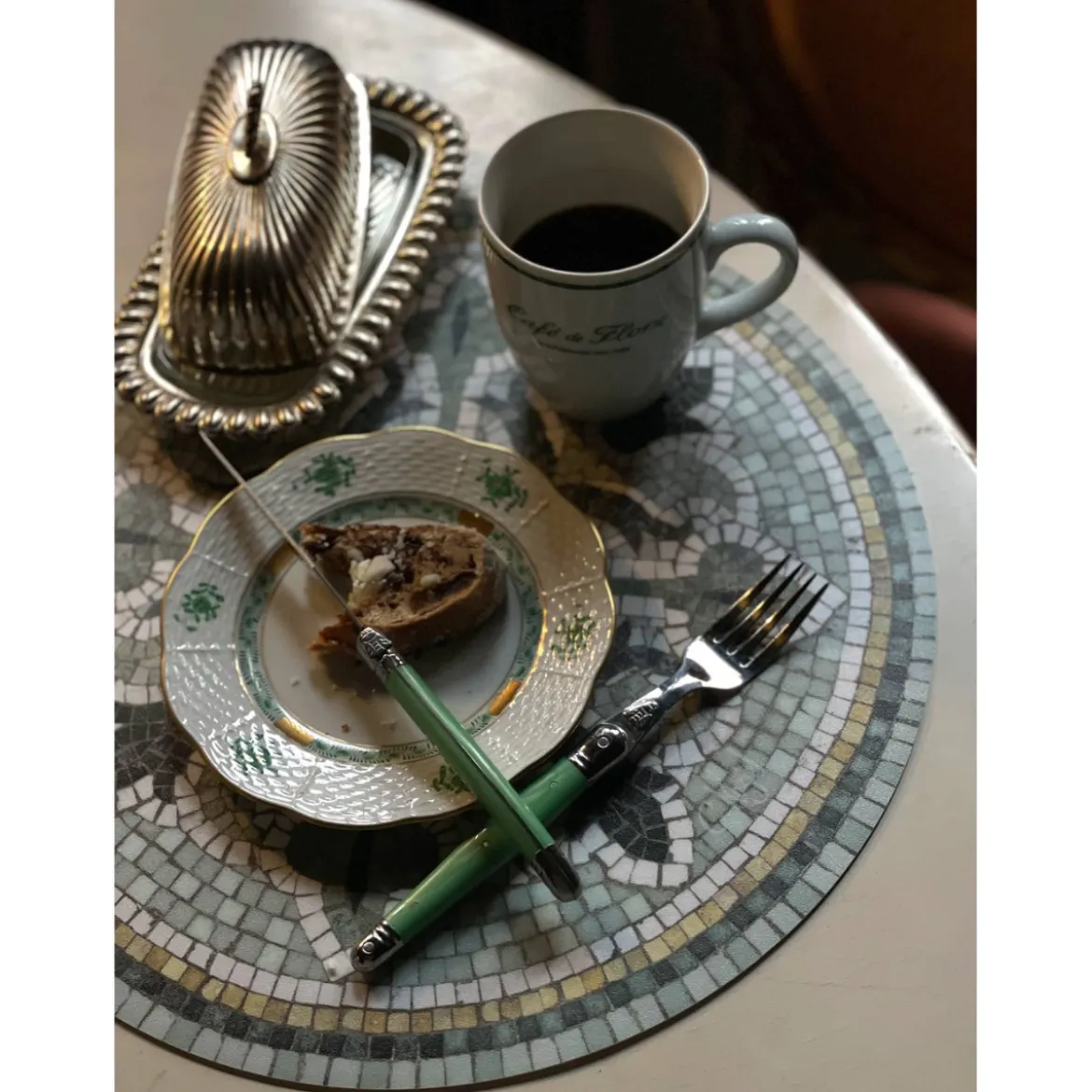 Set de table Vinyle Rond Mosaïque - Amanda
