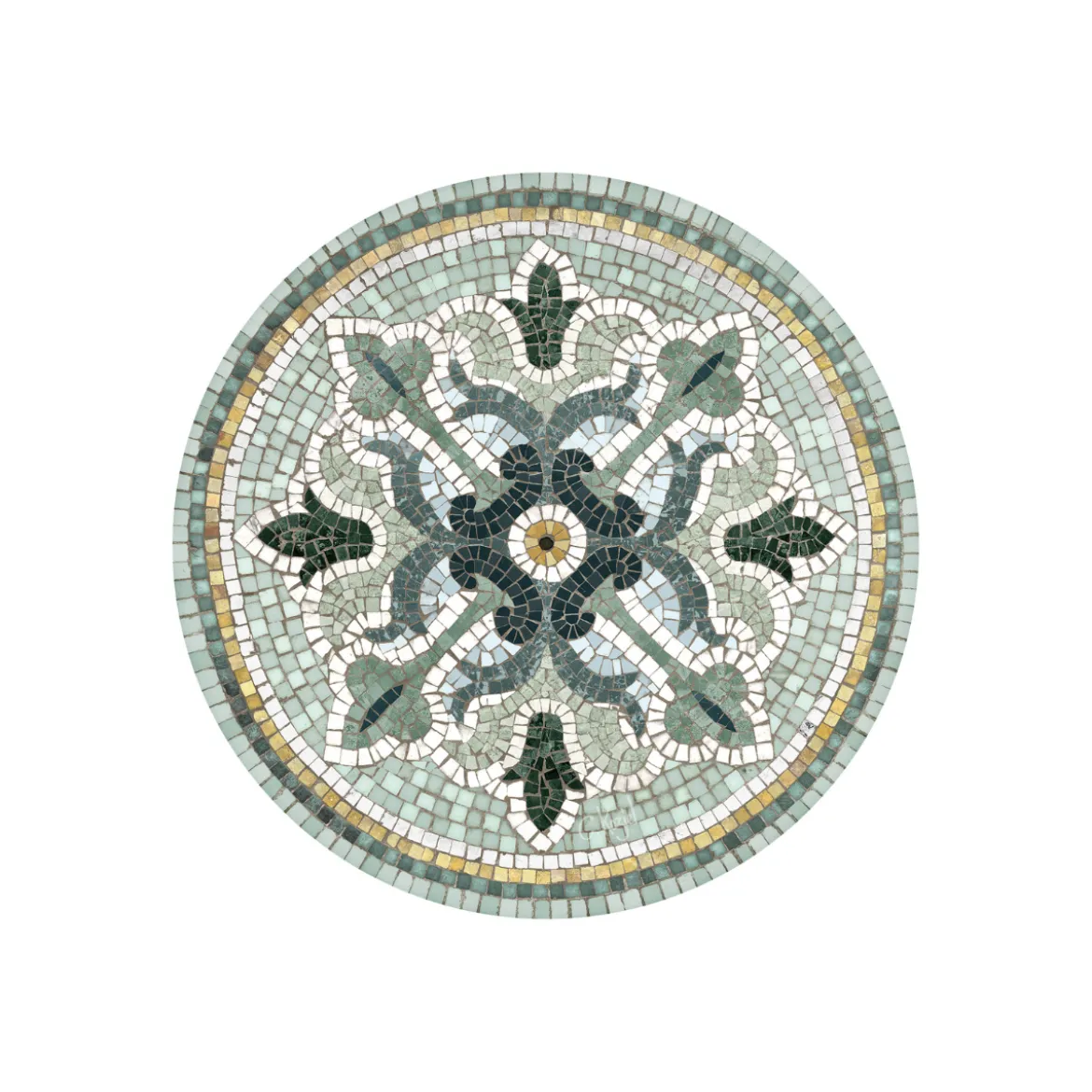Set de table Vinyle Rond Mosaïque - Amanda