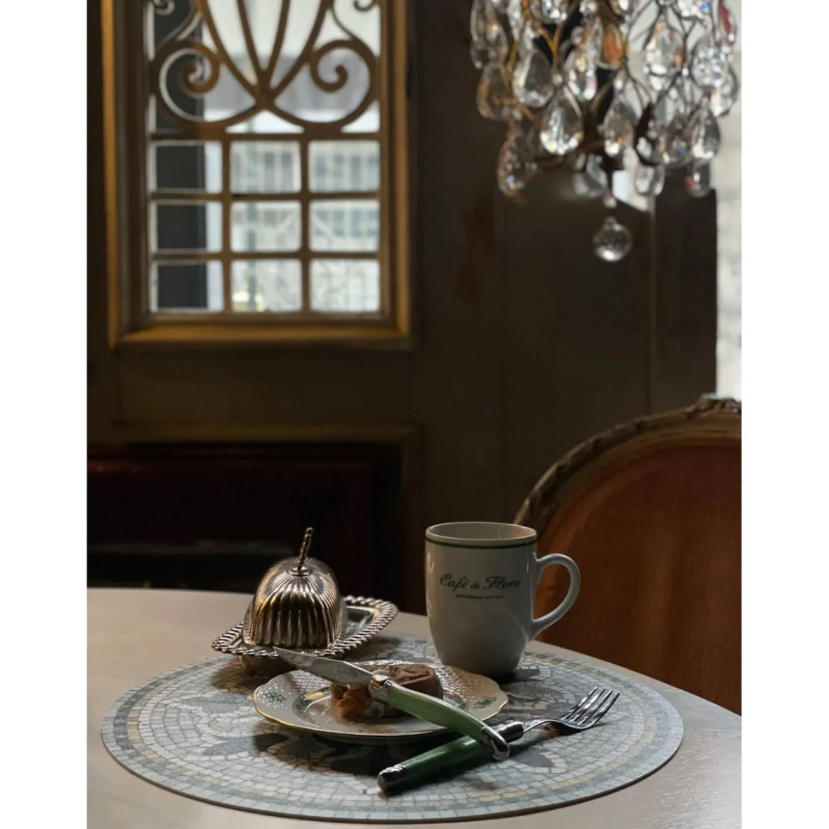 Set de table Vinyle Rond Mosaïque - Amanda