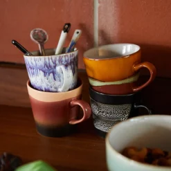 Set de 4 Tasses Americano 70's Friction en céramique
