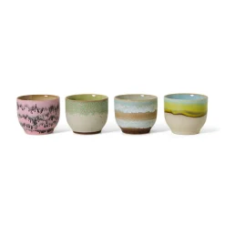 Set de 4 tasses café 70s Déco